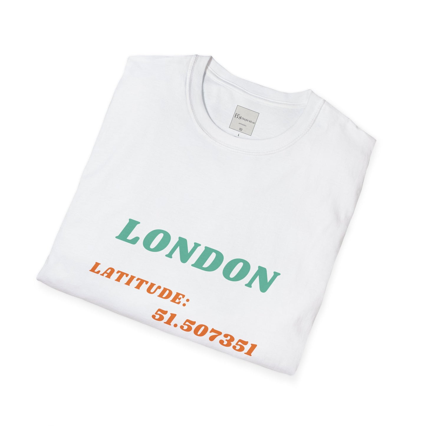 London Latitude Longtitude design, retro style, short sleeved t shirt, tee.