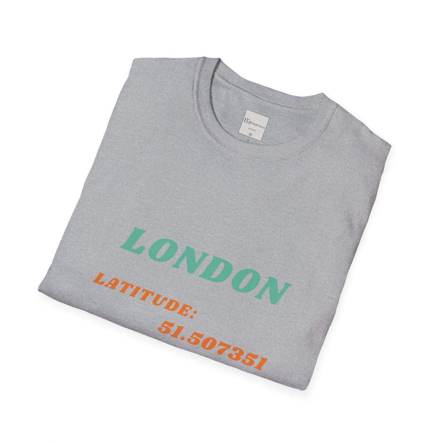 London Latitude Longtitude design, retro style, short sleeved t shirt, tee.