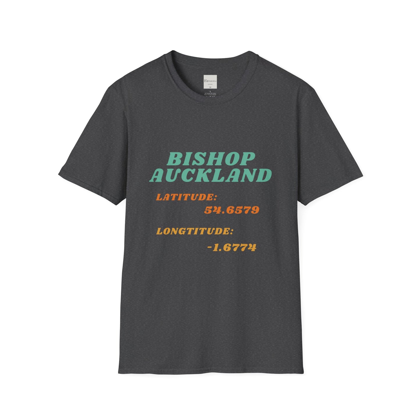 Latitude Longitude Bishop Auckland County Durham T-Shirt