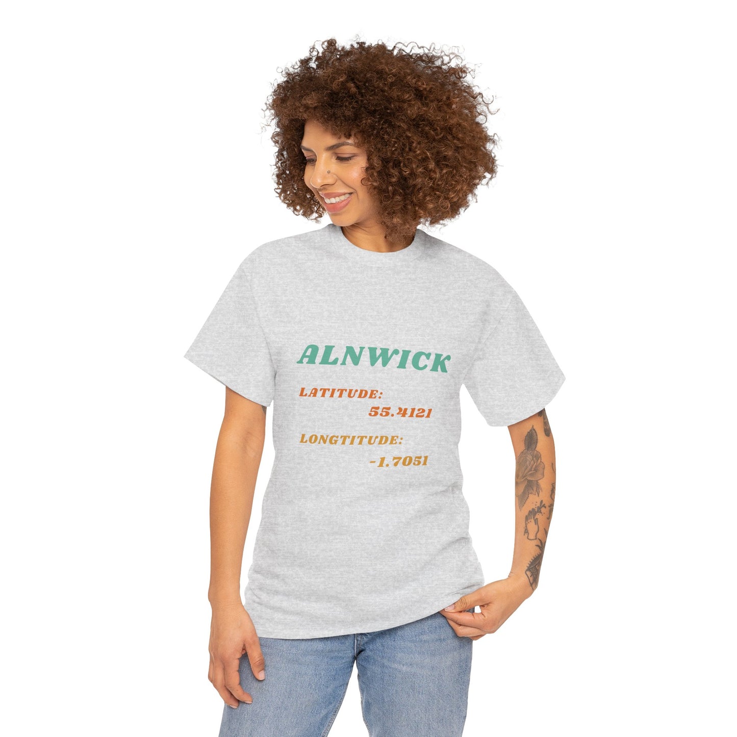 Alnwick Latitude and Longitude Unisex Tee