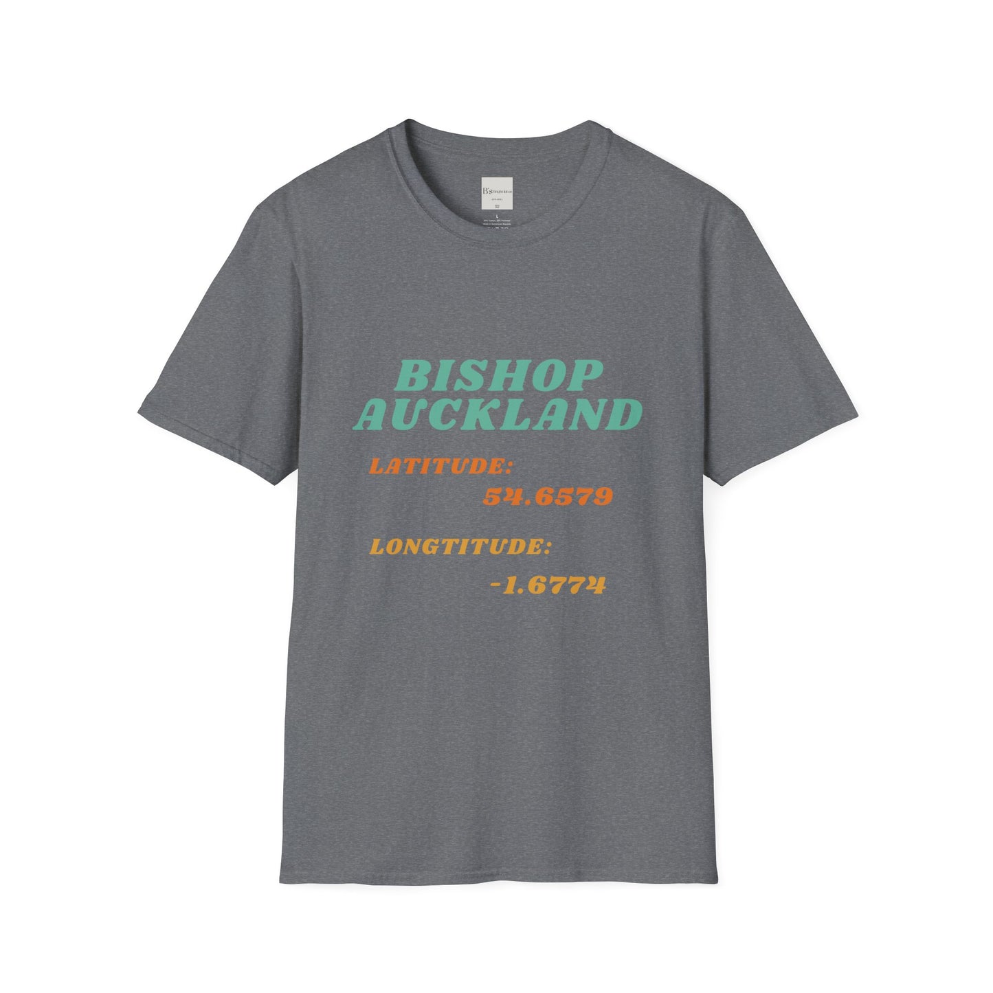 Latitude Longitude Bishop Auckland County Durham T-Shirt