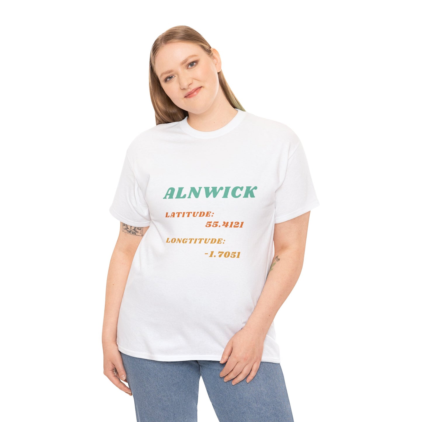 Alnwick Latitude and Longitude Unisex Tee